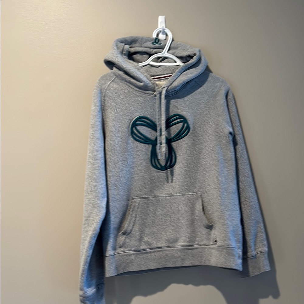TNA Gray Hoodie with Teal Logo